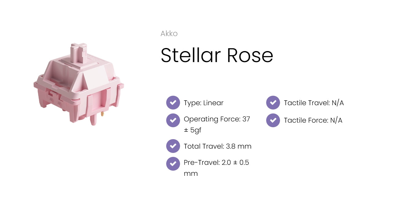 Akko Stellar Rose Lubed Switch