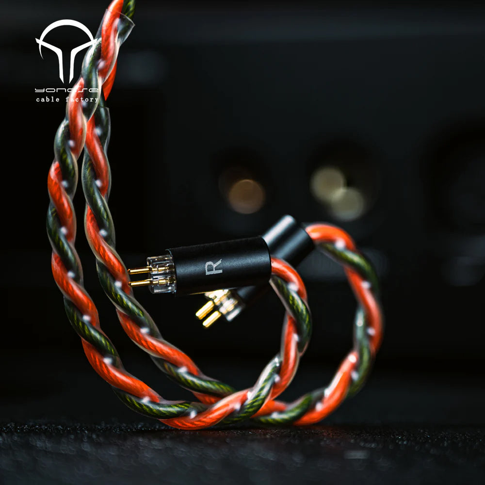 YONGSE STORMRISE PALLADIUM PLATED+GOLD PLATED SILVER+OCC-SPC UPGRADE CABLE (4.4MM/2PIN)
