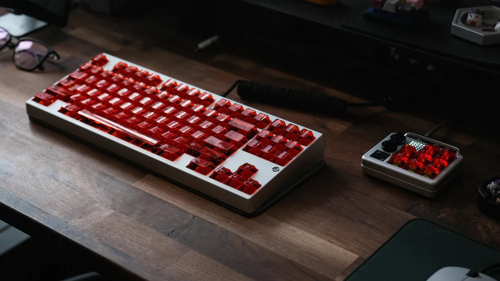 Asimov Cherry Profile Transparent Keycaps with FREE Cleaning Cloth