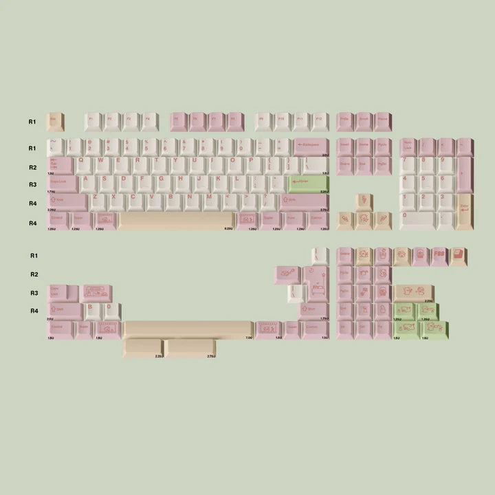 Kbdfans Flower Cherry profile Keycaps (148 keys)