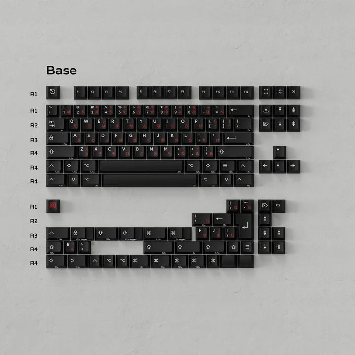 Kbdfans PBTfans Crosshair Base Kit Keycaps