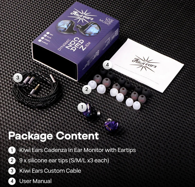 Kiwi Ears Cadenza 10mm Beryllium Dynamic Driver IEM