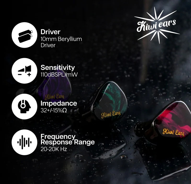 Kiwi Ears Cadenza 10mm Beryllium Dynamic Driver IEM
