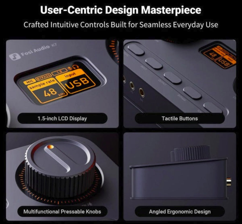Fosi Audio K7 Desktop DAC Headphone Amplifier