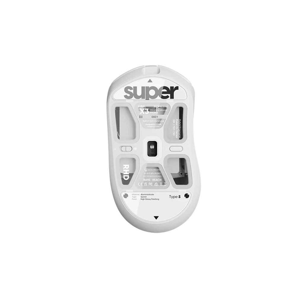 Pulsar Superglide Glass Mouse Skates (Type-S) for X3 Series