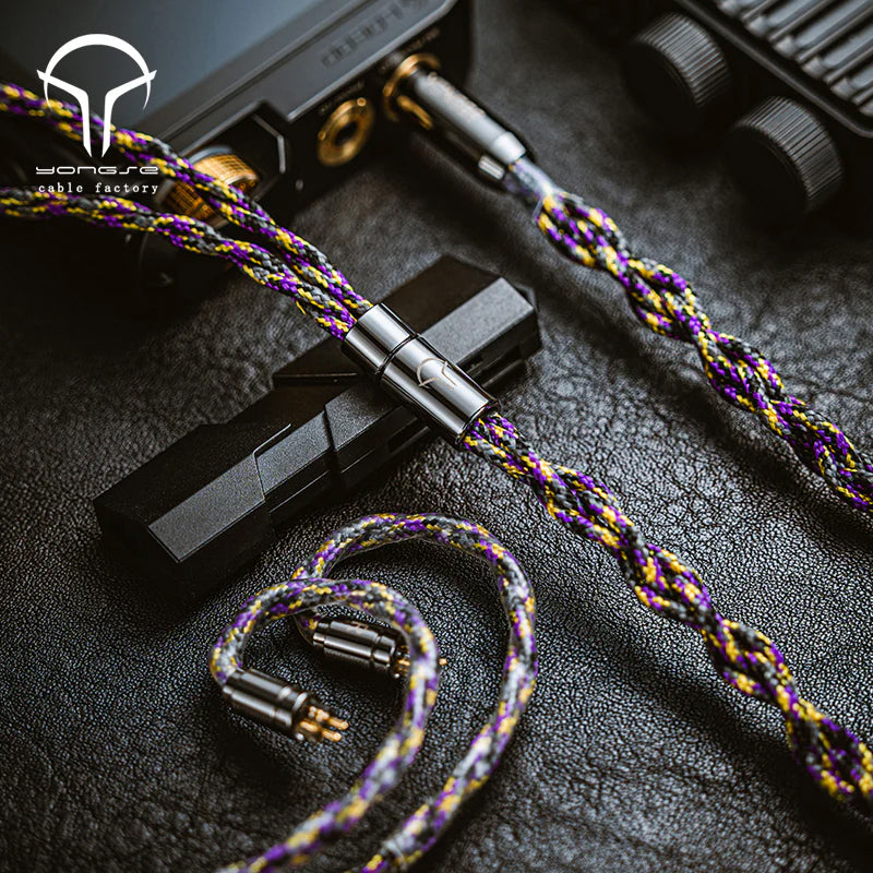 Yongse 1947Pro 6N 4 strands Single Crystal Copper Silver Plated Earphones Cable (4.4MM/2PIN)
