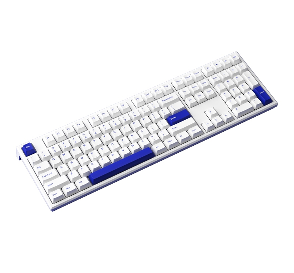 Monsgeek MG108B Blue on White (CHERRY) Multi-Mode Full Keyboard