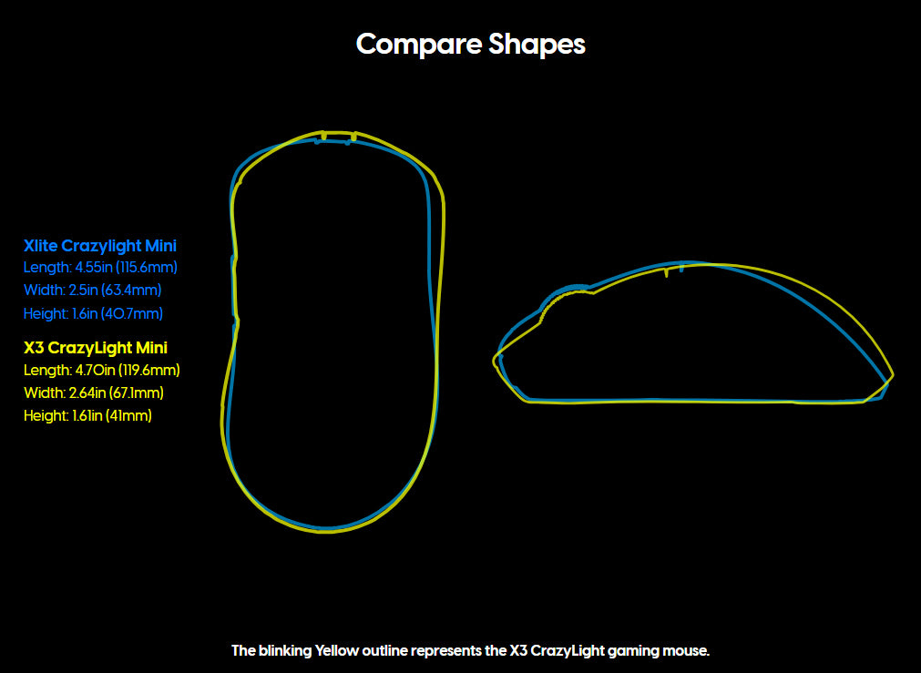 Pusar X3 CrazyLight Mini Wireless Gaming Mouse