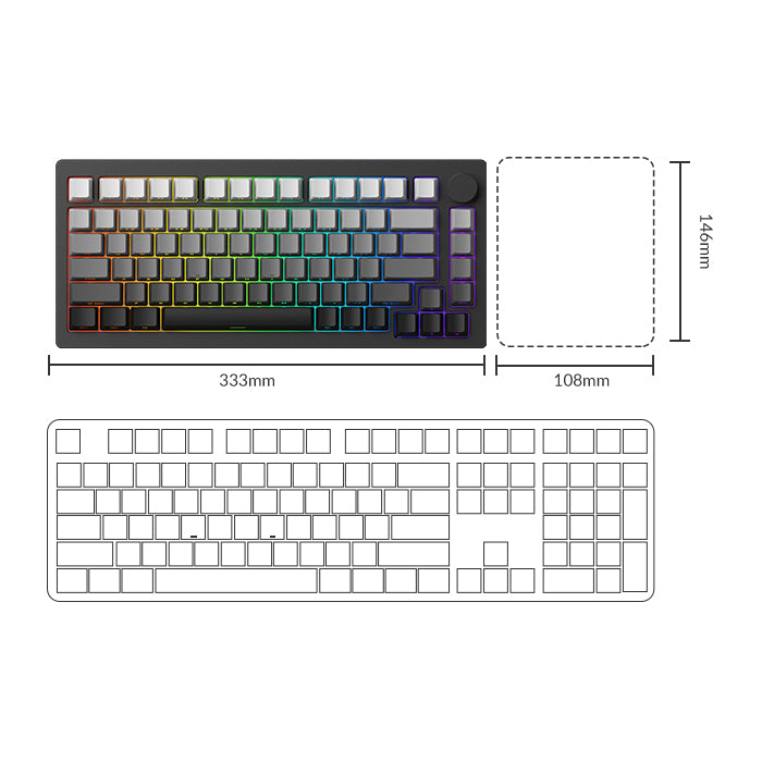 Mongseek M1W V3 VIA Multi-Mode Barebone Keyboard