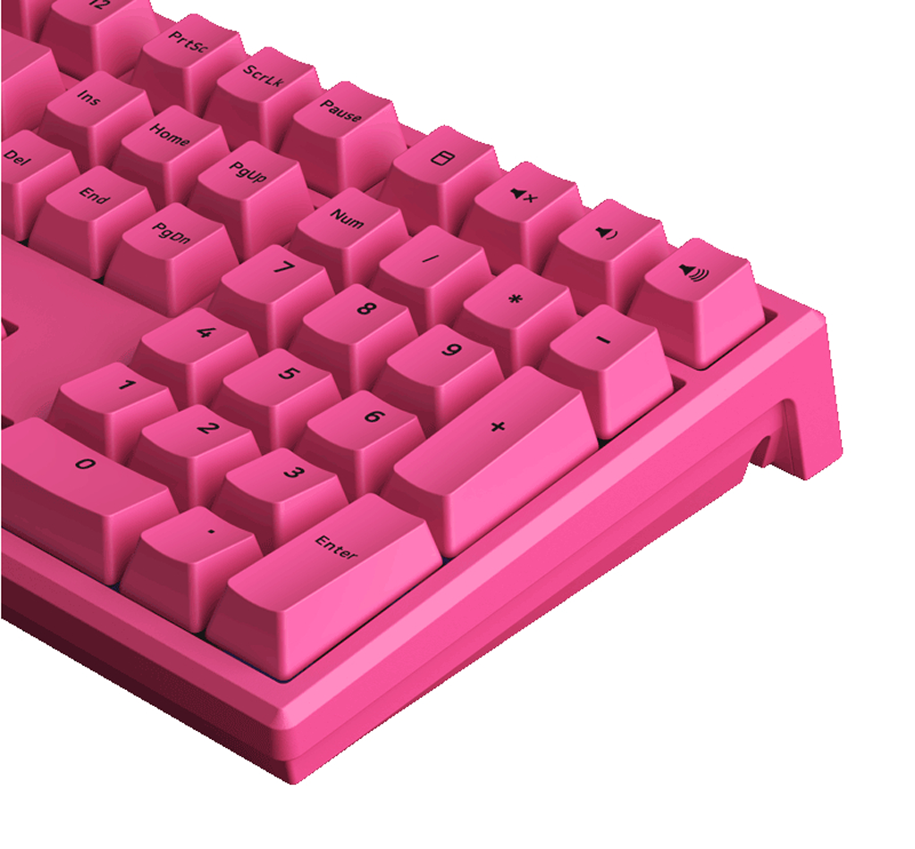 Monsgeek MG108B Rose Red Keycaps (CHERRY) Multi-Mode Full Keyboard