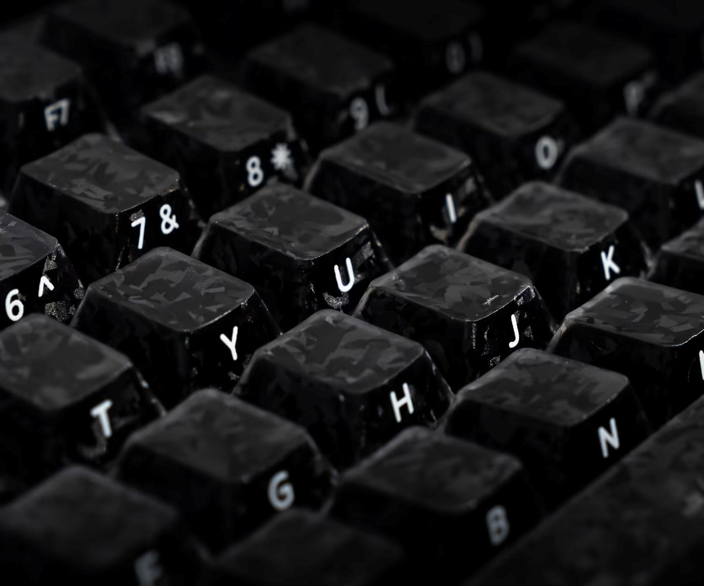 Glassy Carbon Fiber Keycap Set (126-Key)