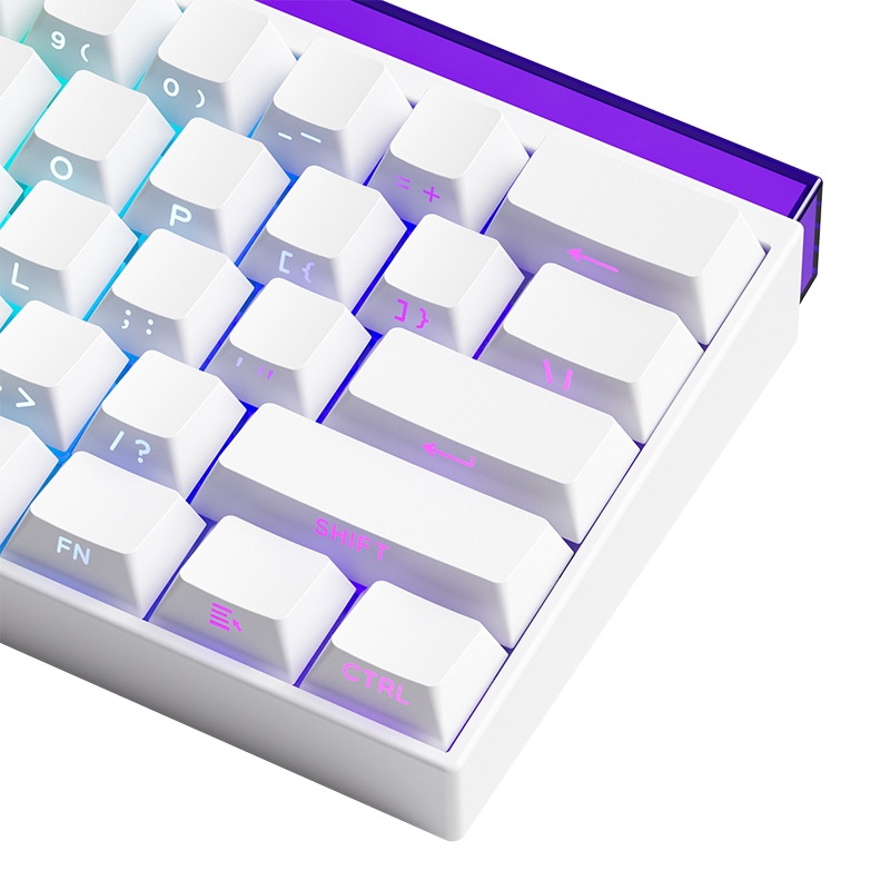 Akko x Veekos Shine60 HE White - Flash Magnetic Switch Keyboard