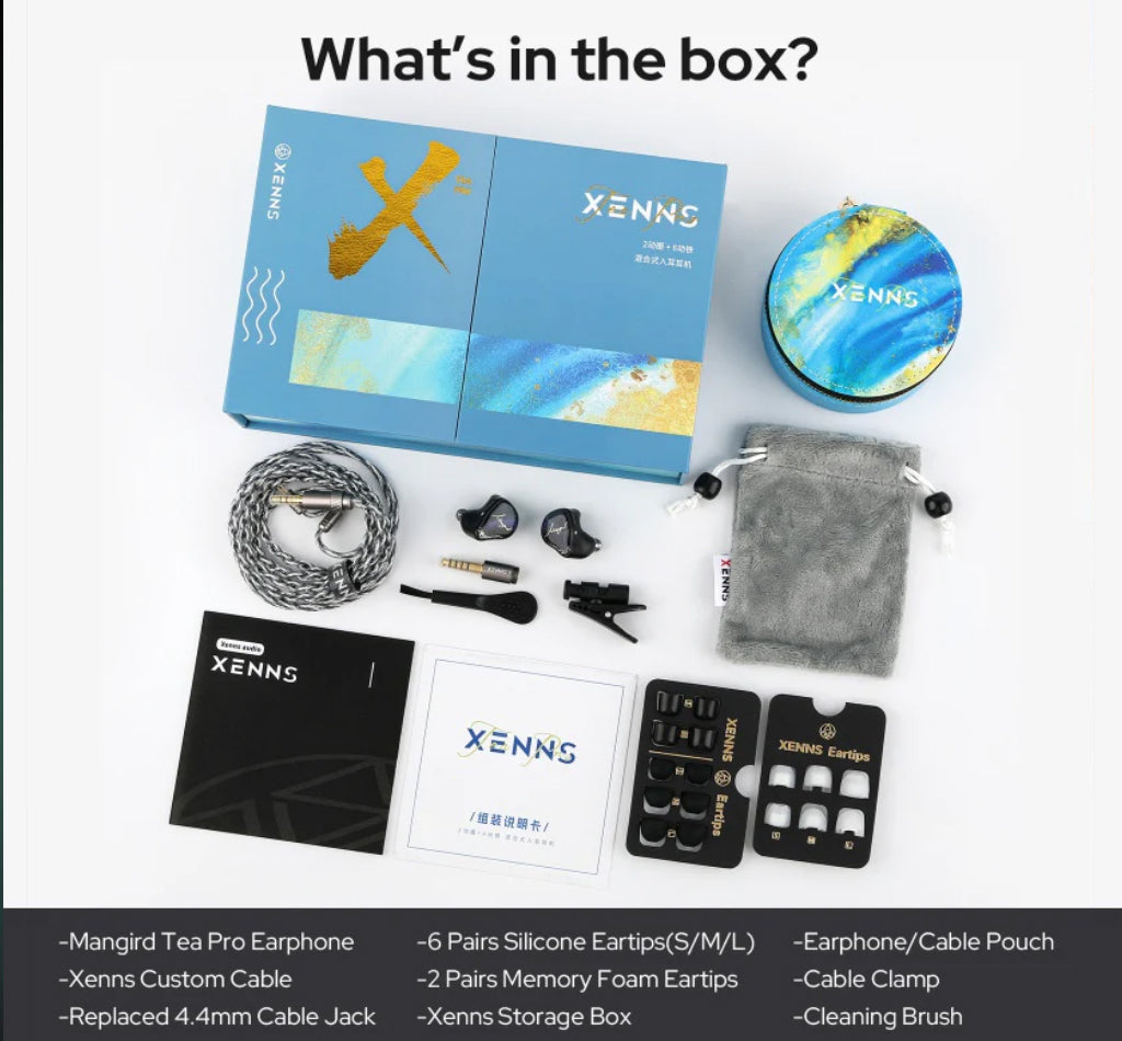 XENNS Mangird Tea PRO Precision Tuning 2DD+6BA Hybrid IEM