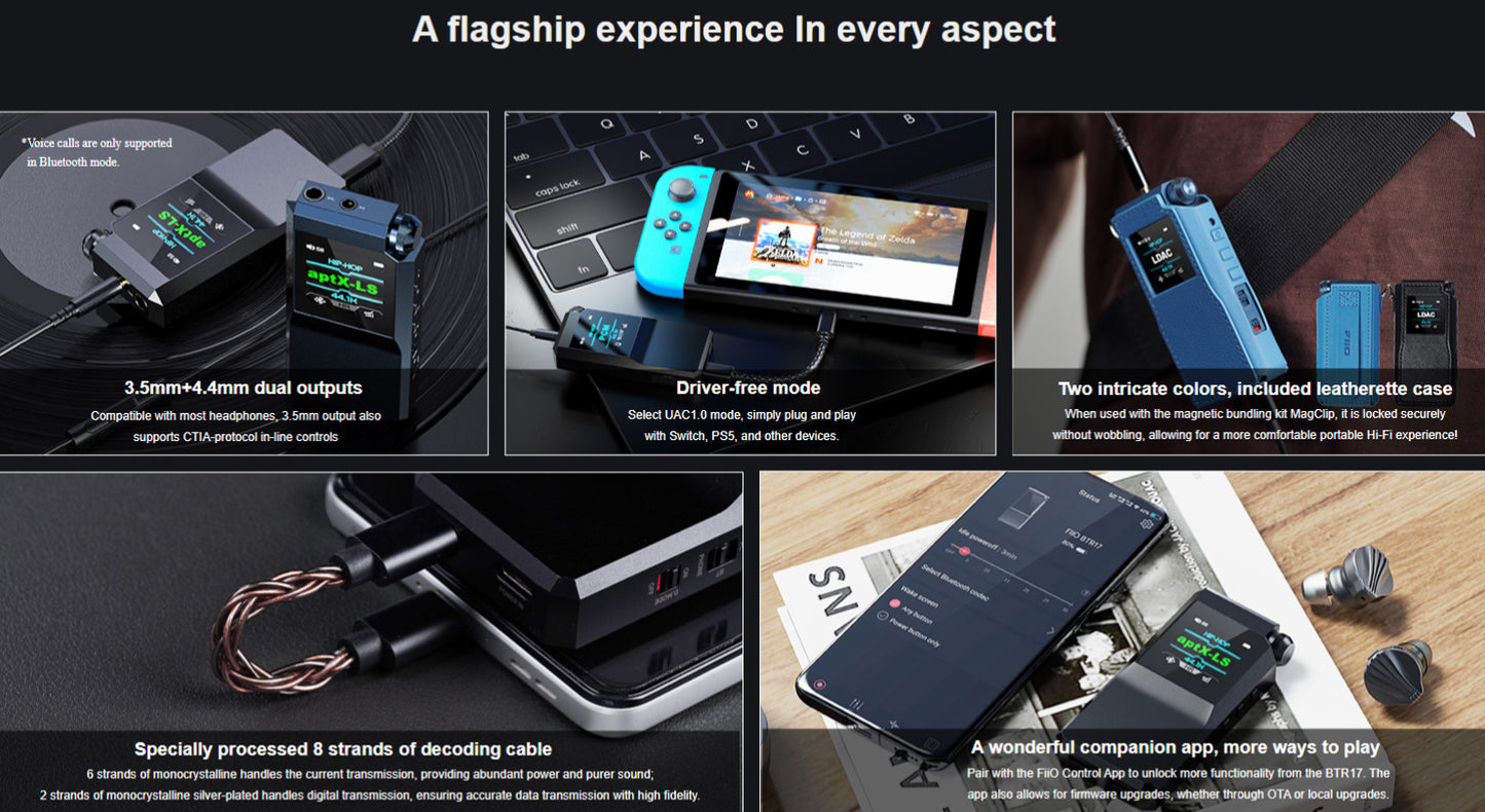 FiiO BTR17 Portable Bluetooth DAC & Headphone Amp