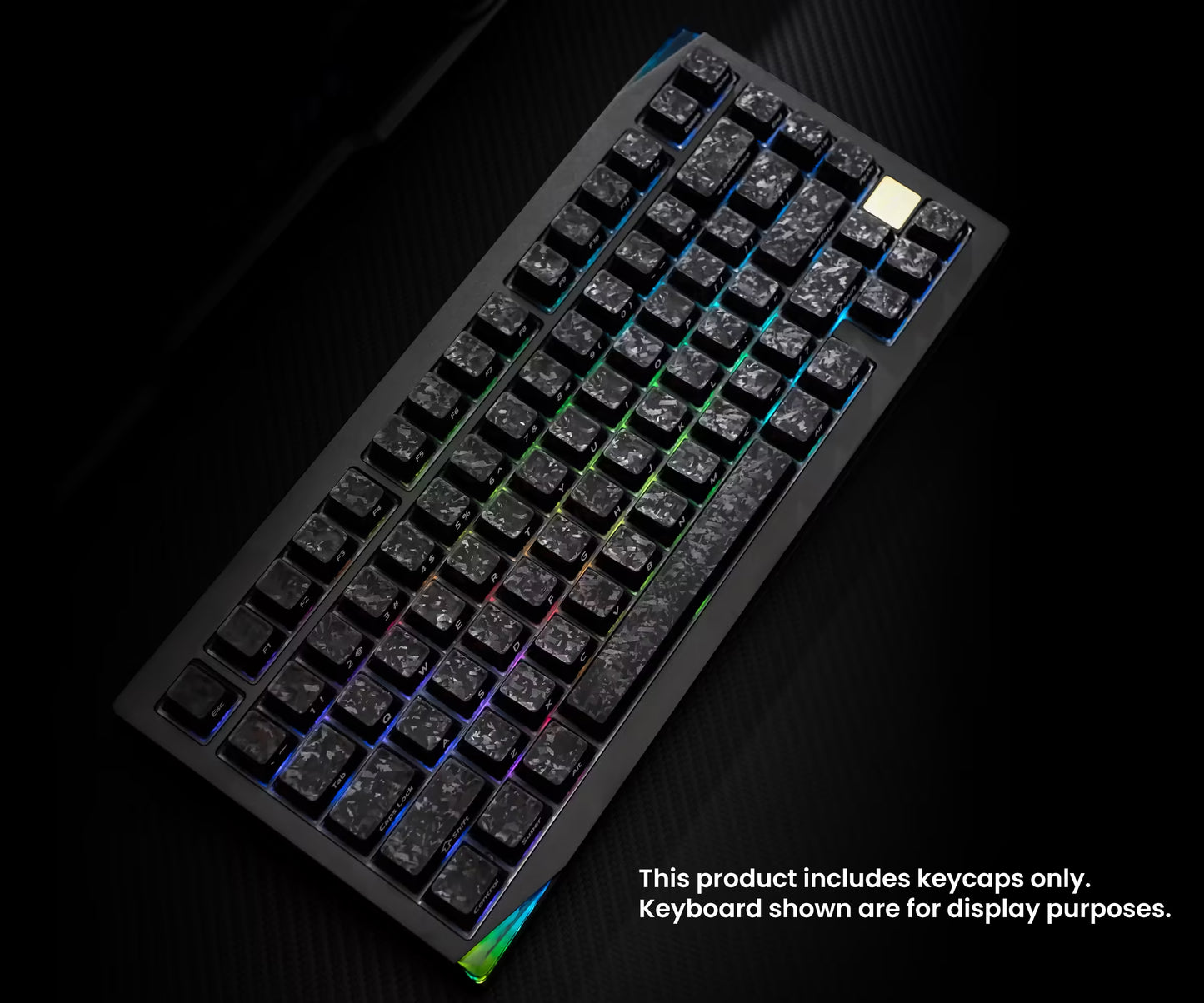 Glassy Carbon Fiber Keycap Set (126-Key)