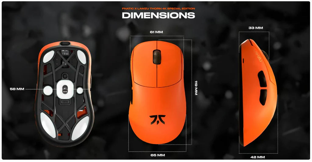 Lamzu X Fnatic Thorn 4K Special Edition Wireless Gaming Mouse