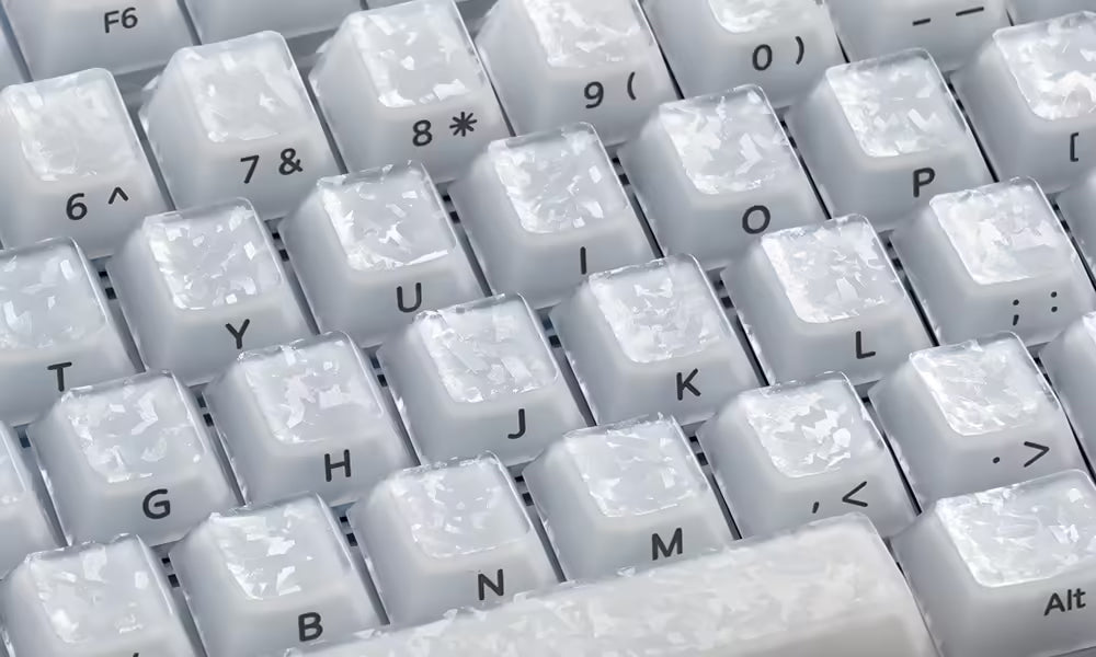 Glassy Carbon Fiber Keycap Set (126-Key)
