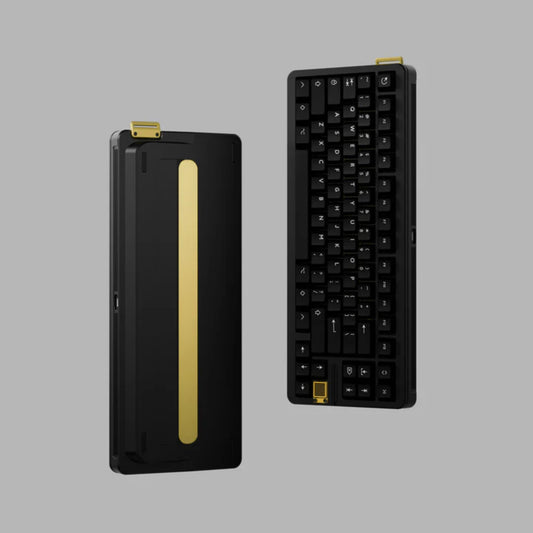 KBDfans GT-80 Case With Brass Strap and Buckle and Brand Front Metal Badge
