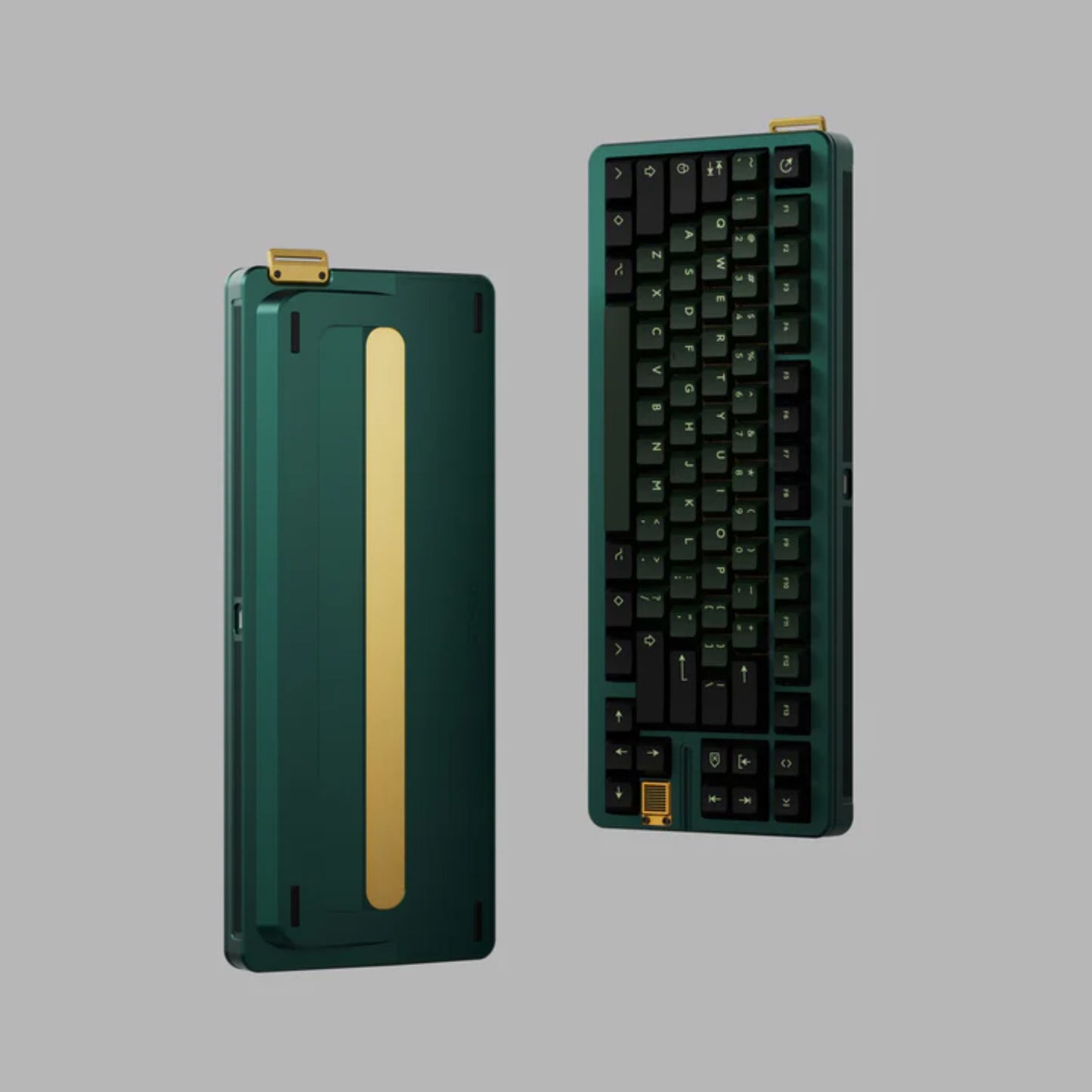 KBDfans GT-80 Case With Brass Strap and Buckle and Brand Front Metal Badge