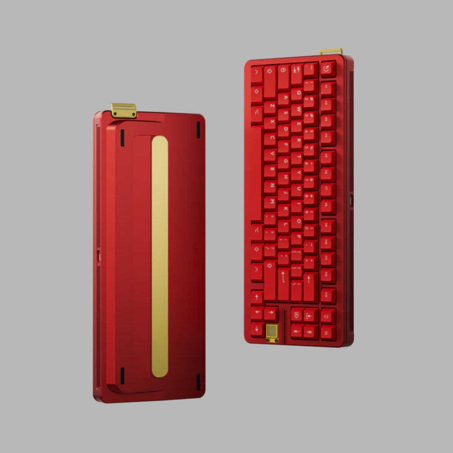 KBDfans GT-80 Case With Brass Strap and Buckle and Brand Front Metal Badge
