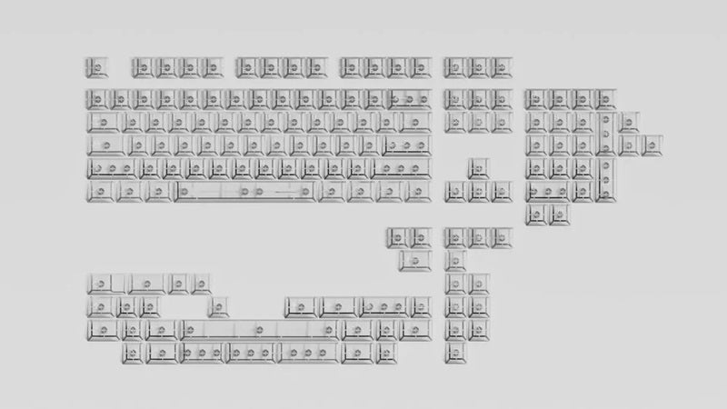 Asimov Cherry Profile Transparent Keycaps with FREE Cleaning Cloth