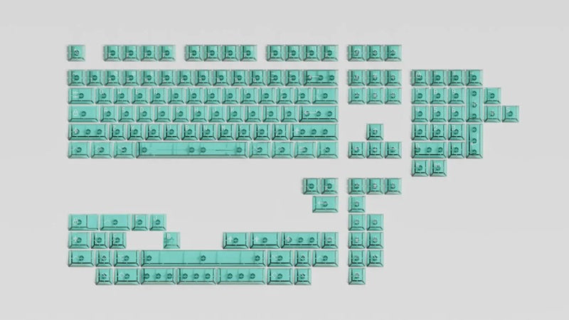 Asimov Cherry Profile Transparent Keycaps with FREE Cleaning Cloth