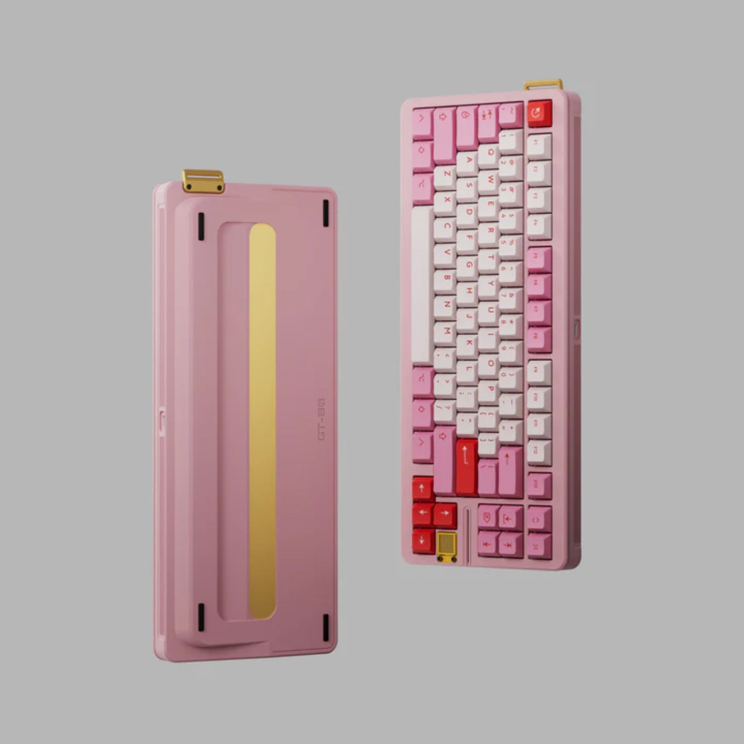 KBDfans GT-80 Case With Brass Strap and Buckle and Brand Front Metal Badge