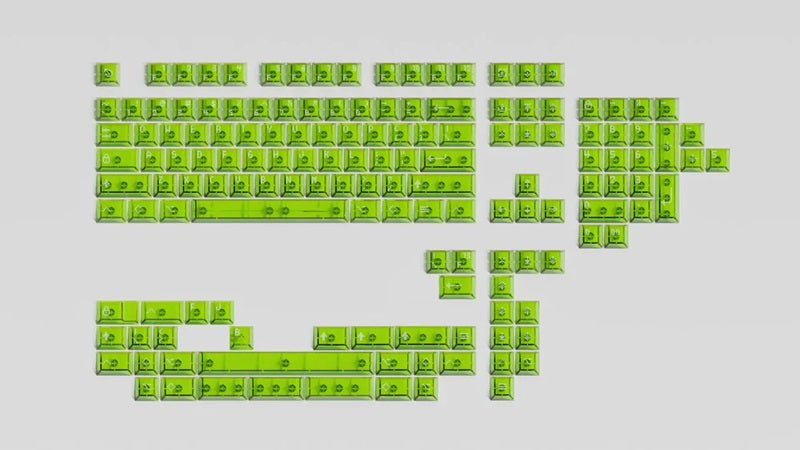 Asimov Cherry Profile Transparent Keycaps with FREE Cleaning Cloth
