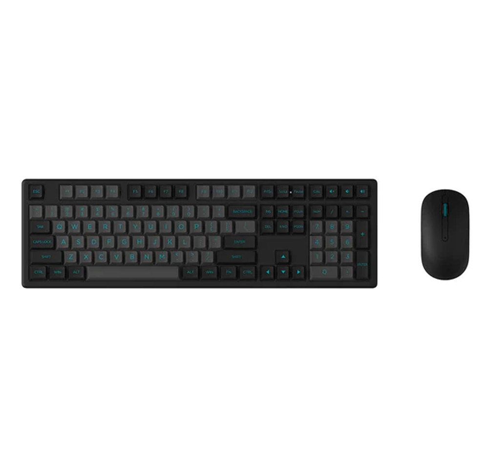 AKKO MX108 Black&Cyan Wireless Keyboard and Mouse Combo