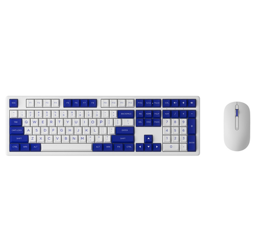 AKKO MX108 Blue&White Wireless Keyboard and Mouse Combo
