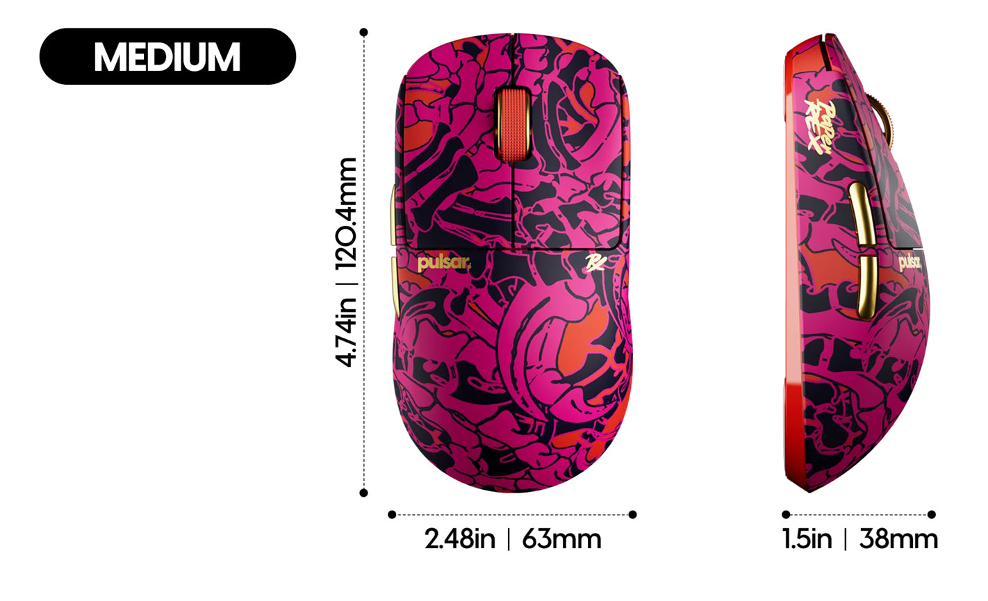 Pulsar [PRX Pacific Gold Edition] X2 CrazyLight Gaming Mouse