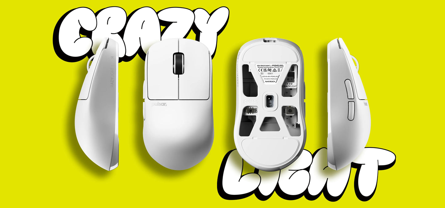 Pulsar X2H CrazyLight Medium Wireless Gaming Mouse