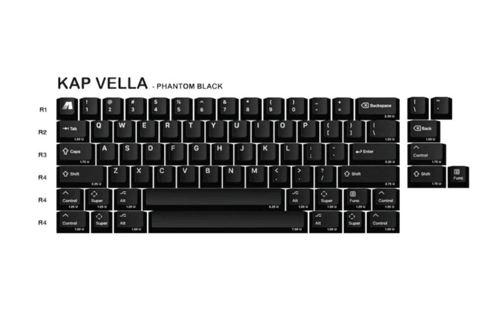 KAP Vella Double-shot Keycaps (60% layout compatibility)