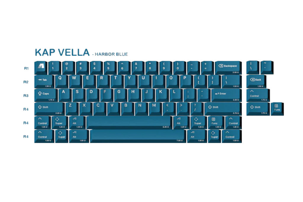 KAP Vella Double-shot Keycaps (60% layout compatibility)