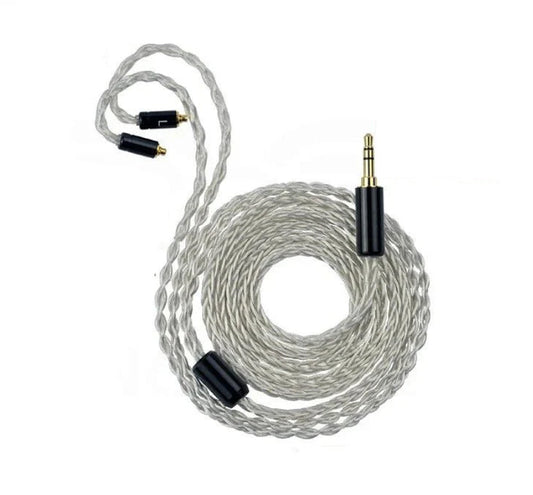 YONGSE P10 8CORES 6N SINGLE CYRSTAL COPPER SILVER PLATED HIFI EARPHONE CABLE 1.2M (3.5MM/0.78)