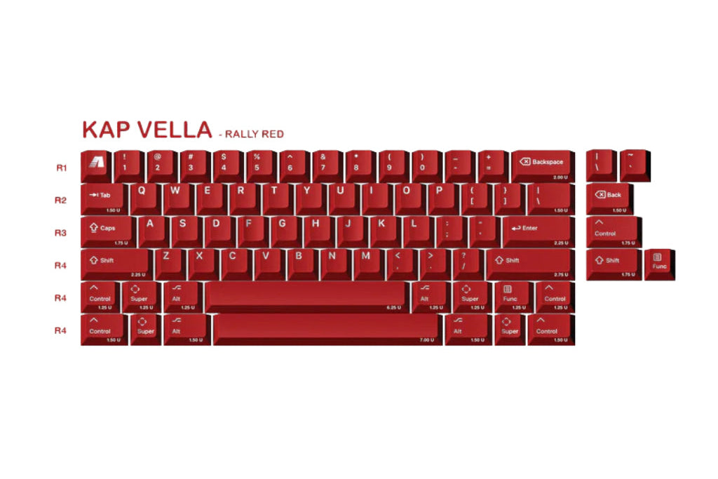 KAP Vella Double-shot Keycaps (60% layout compatibility)
