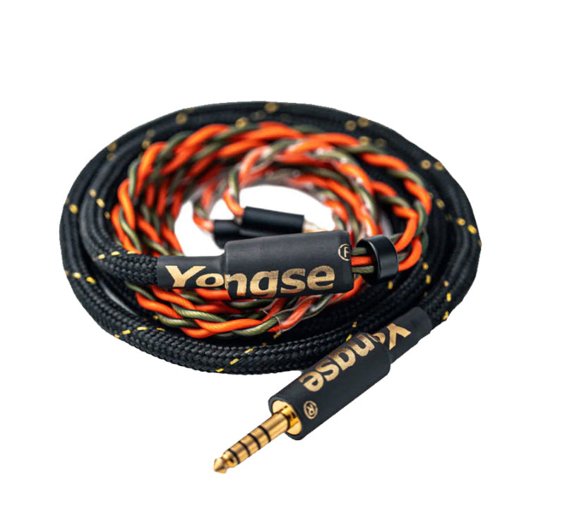 YONGSE STORMRISE PALLADIUM PLATED+GOLD PLATED SILVER+OCC-SPC UPGRADE CABLE (4.4MM/2PIN)