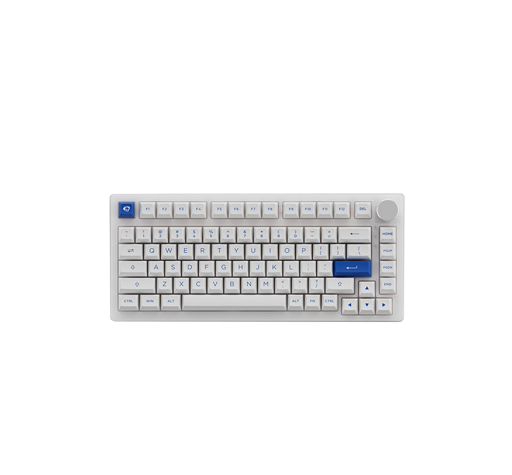 Akko PC75B Plus Blue On White