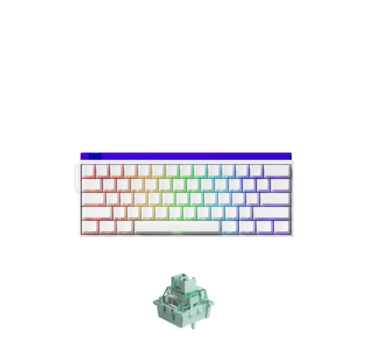Akko x Veekos Shine60 HE White - Glare Magnetic Switch Keyboard