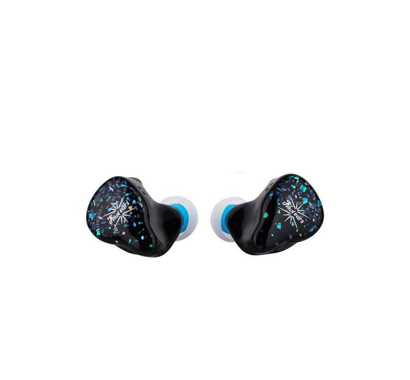 Linsoul Kiwi Ears Orchestra Lite Performance Custom 8BA in-Ear Monitor IEM met Afneembare 4-aderige 7N Zuurstofvrij Koper OFC-kabel, Handgemaakte Faceplate voor Audiofiele Studiomuzikant(Blauw