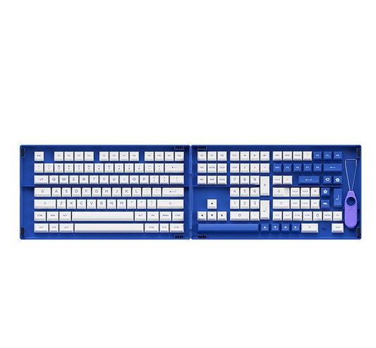 Akko Blue on White Keycap Set