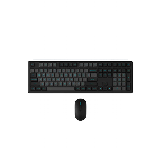 AKKO MX108 Black&Cyan Wireless Keyboard and Mouse Combo