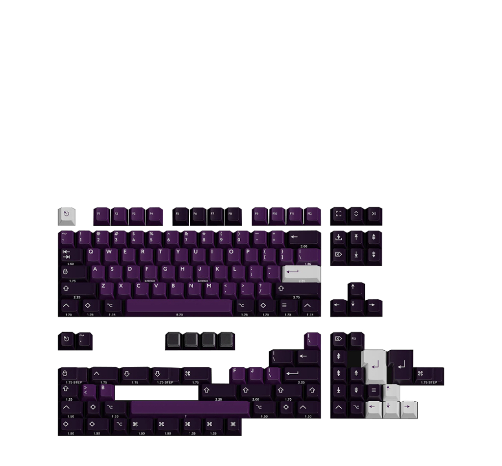 KBDfans PBTFANS Purpurite Latin Base Keycaps [144 keys]