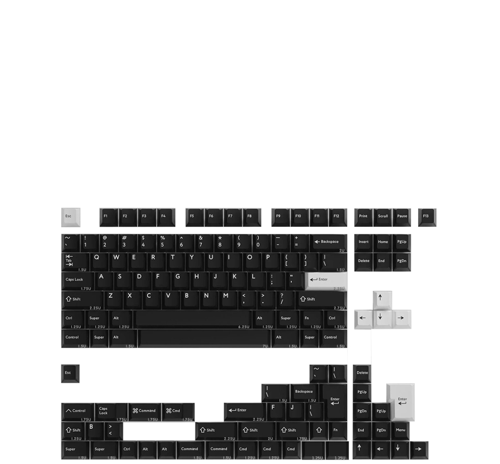 KBDFANS PBTFANS WOB KEYCAPS[141 keys]