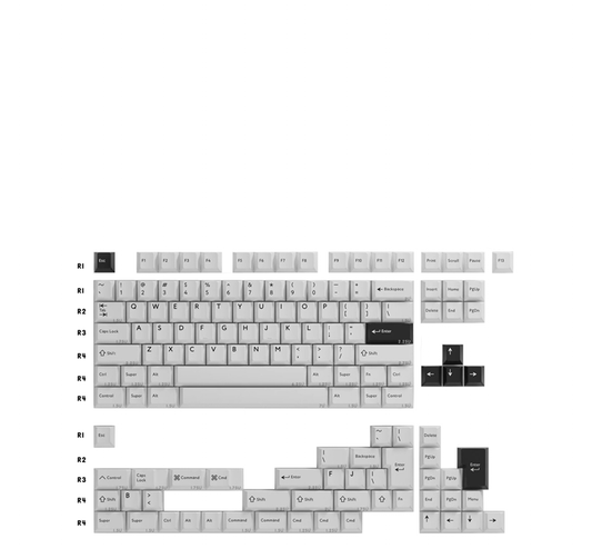 KBDfans PBTfans BOW Keycaps[139 keys]