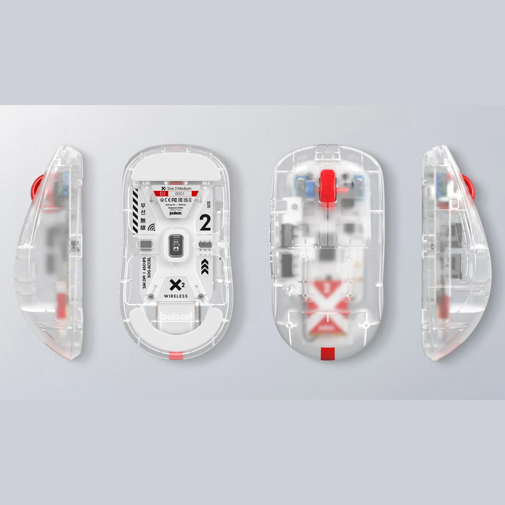 PULSAR X2 GAMING MOUSE SUPER CLEAR EDITION [MEDIUM]