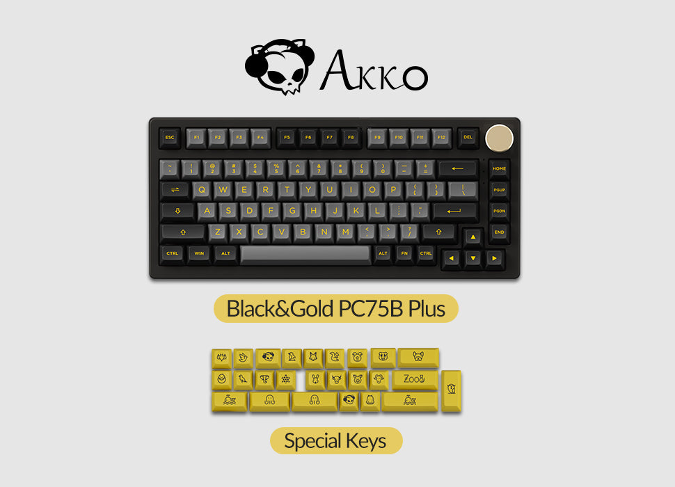 Akko PC75B Plus V2 Black & Gold