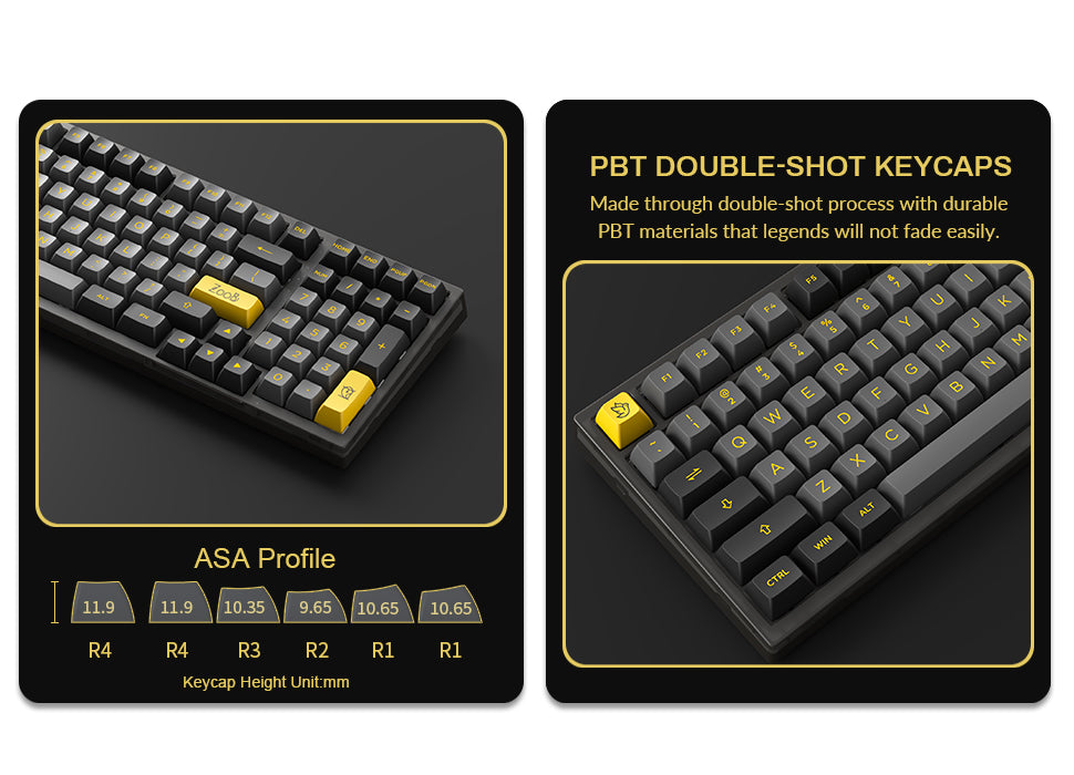 AKKO PC98B Plus Black & Gold Multi-Mode