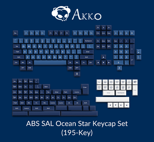 AKKO SAL Ocean Star Blue ABS Keycap Set 195 Key