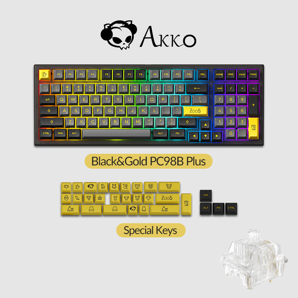 AKKO PC98B Plus Black & Gold Multi-Mode – Rotoboxph